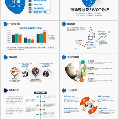 2020年藍色市場營銷策劃PPT模板